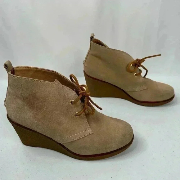 Sperry Top Sider Women's Harlow Tan Suede Wedge Chukka Bootie Size 7.5 - Picture 2 of 14